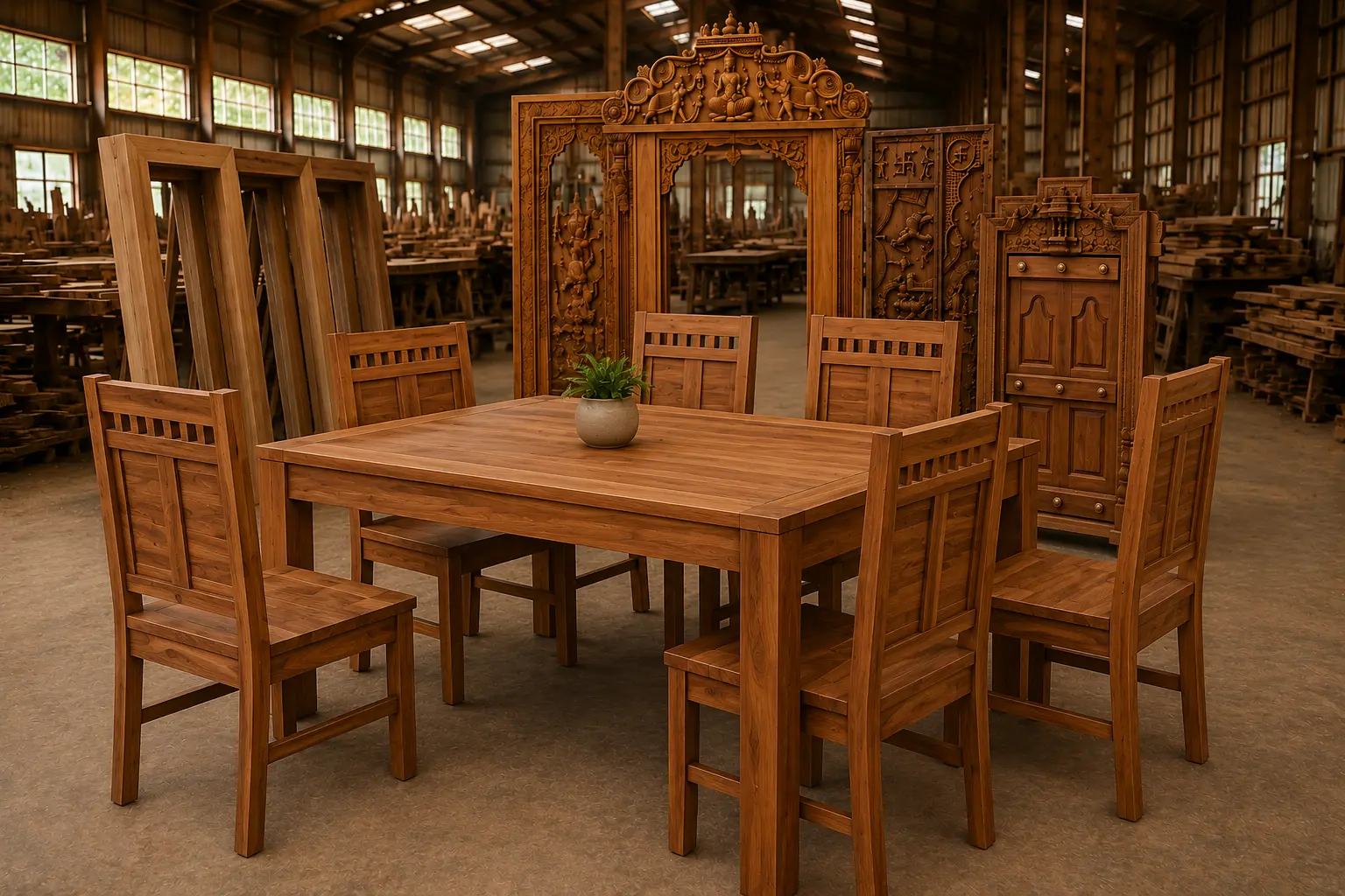 Heavy Duty Custom Teak Dining Table